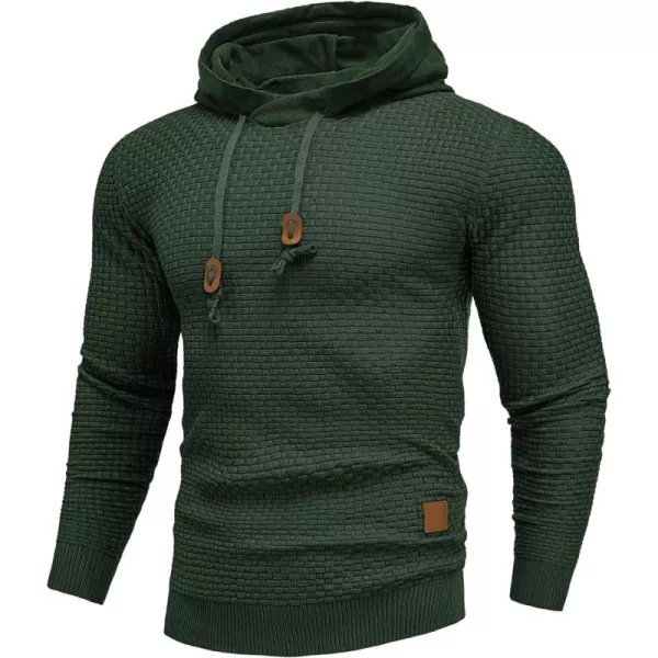 COOFANDY Men's Knitted Hoodies Hipster Casual Hooded Sweatshirt Long Sleeve Pullover Sweaters Slim Fit Polo Hoodie