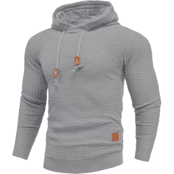 COOFANDY Men's Knitted Hoodies Hipster Casual Hooded Sweatshirt Long Sleeve Pullover Sweaters Slim Fit Polo Hoodie