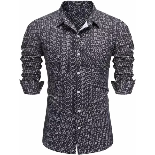 COOFANDY Men's Muscle Fit Dress Shirt Wrinkle Free Long Sleeve Button Down Shirt