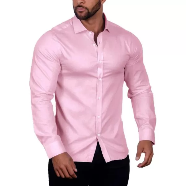 COOFANDY Men's Muscle Fit Dress Shirt Wrinkle Free Long Sleeve Button Down Shirt