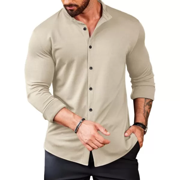 COOFANDY Mens Muscle Fit Dress Shirts Wrinkle Free Long Sleeve Casual Button Down Shirts