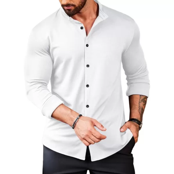 COOFANDY Mens Muscle Fit Dress Shirts Wrinkle Free Long Sleeve Casual Button Down Shirts
