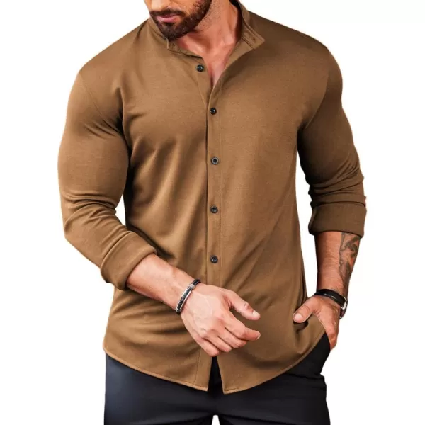 COOFANDY Mens Muscle Fit Dress Shirts Wrinkle Free Long Sleeve Casual Button Down Shirts