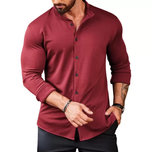 COOFANDY Mens Muscle Fit Dress Shirts Wrinkle Free Long Sleeve Casual Button Down Shirts