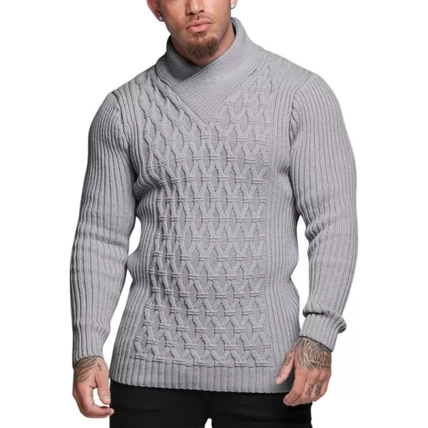 COOFANDY Mens Pullover Sweaters Fashion Diamond Knit Sweater Stylish Knitwear Lightweight Jumper