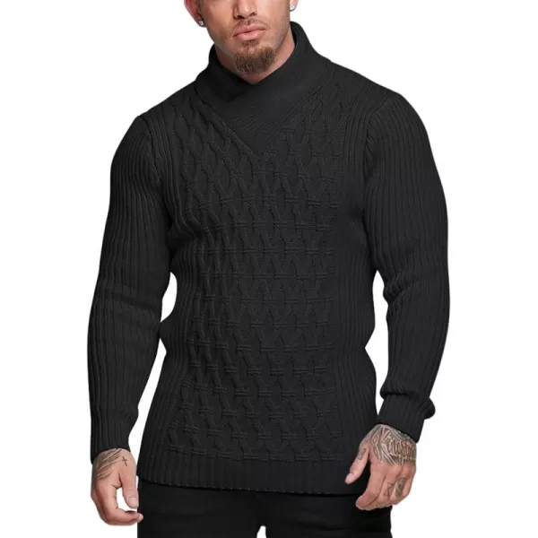 COOFANDY Mens Pullover Sweaters Fashion Diamond Knit Sweater Stylish Knitwear Lightweight Jumper