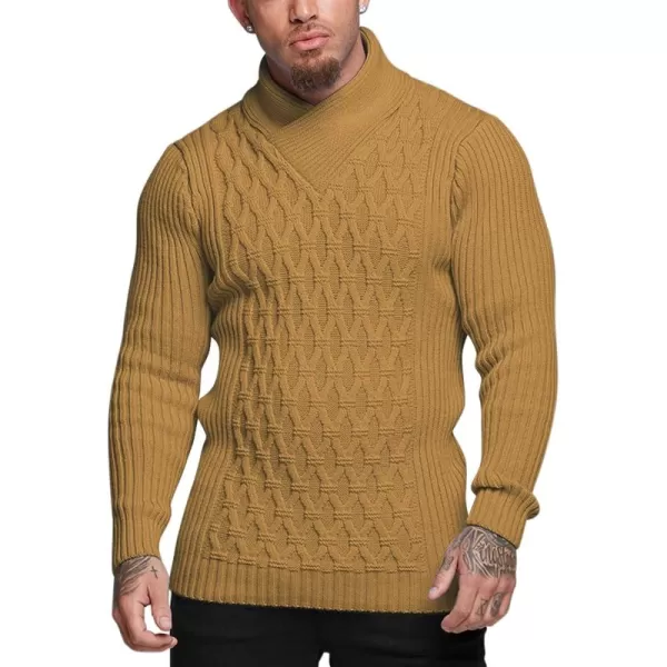 COOFANDY Mens Pullover Sweaters Fashion Diamond Knit Sweater Stylish Knitwear Lightweight Jumper