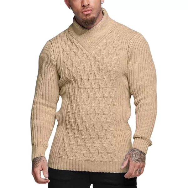COOFANDY Mens Pullover Sweaters Fashion Diamond Knit Sweater Stylish Knitwear Lightweight Jumper