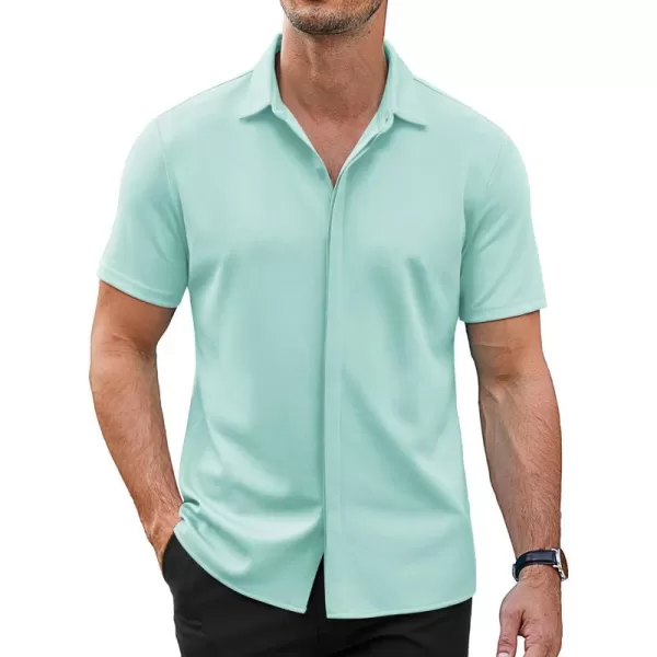 COOFANDY Mens Short Sleeve Wrinkle Free Shirt Casual Button Down Shirt Summer Dress Shirt