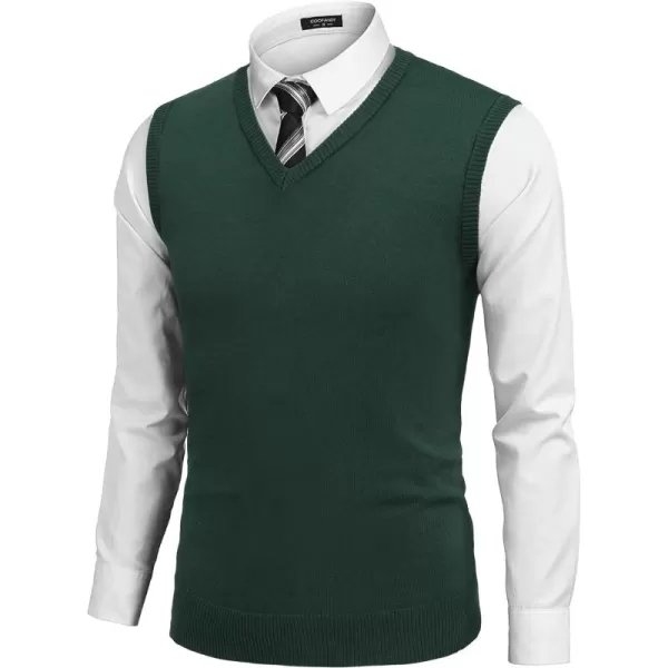 COOFANDY Men's Sleeveless Sweater Vest Lightweight V-Neck Cotton Vest Pullover