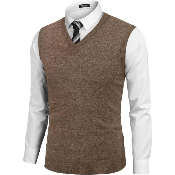 COOFANDY Men's Sleeveless Sweater Vest Lightweight V-Neck Cotton Vest Pullover
