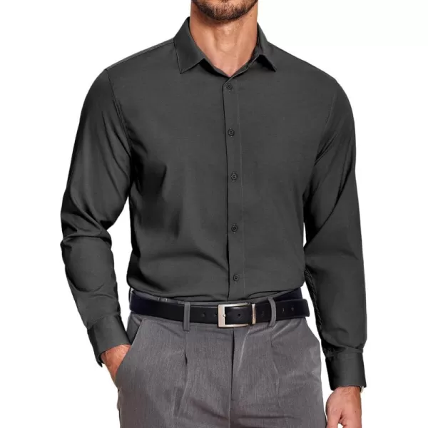 COOFANDY Men's Slim Fit Business Dress Shirts Wrinkle Free Long Sleeve Button Up Shirts Solid Formal Dress Shirt