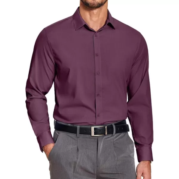 COOFANDY Men's Slim Fit Business Dress Shirts Wrinkle Free Long Sleeve Button Up Shirts Solid Formal Dress Shirt