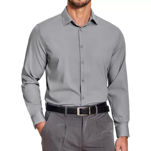 COOFANDY Men's Slim Fit Business Dress Shirts Wrinkle Free Long Sleeve Button Up Shirts Solid Formal Dress Shirt