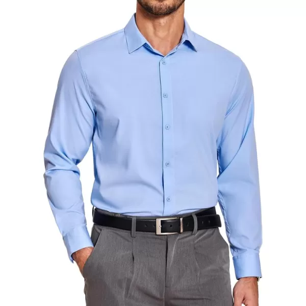 COOFANDY Men's Slim Fit Business Dress Shirts Wrinkle Free Long Sleeve Button Up Shirts Solid Formal Dress Shirt