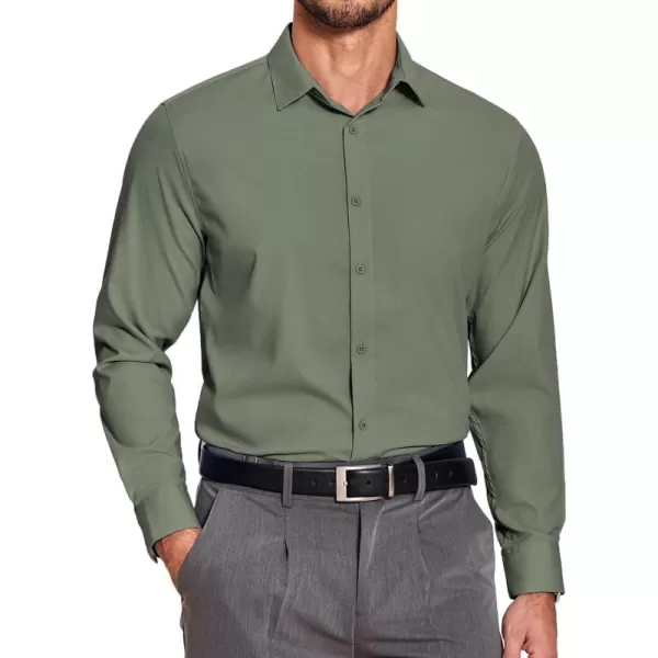 COOFANDY Men's Slim Fit Business Dress Shirts Wrinkle Free Long Sleeve Button Up Shirts Solid Formal Dress Shirt