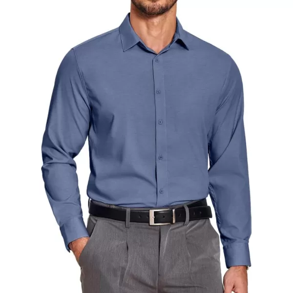 COOFANDY Men's Slim Fit Business Dress Shirts Wrinkle Free Long Sleeve Button Up Shirts Solid Formal Dress Shirt