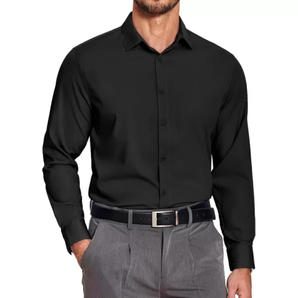 COOFANDY Men's Slim Fit Business Dress Shirts Wrinkle Free Long Sleeve Button Up Shirts Solid Formal Dress Shirt