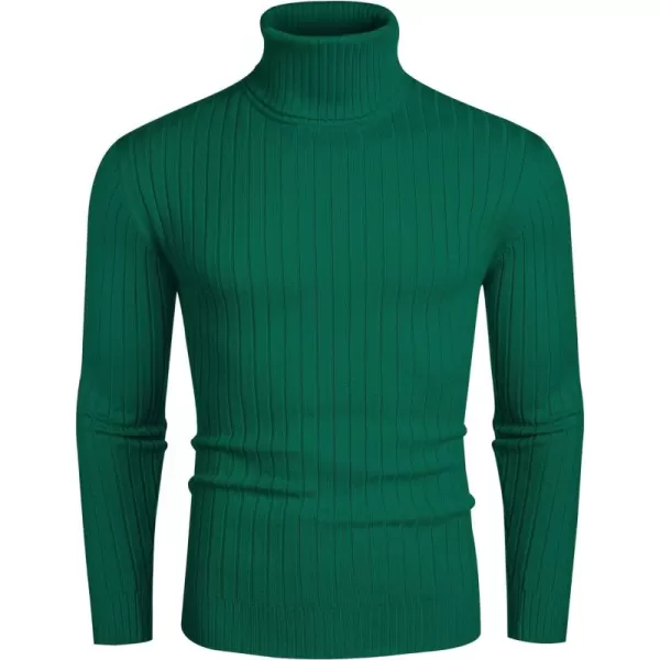 COOFANDY Men's Slim Fit Turtleneck Sweater Casual Pullover Sweater Lightweight Ribbed Sweater