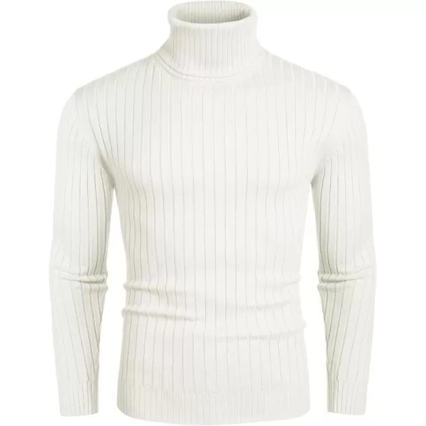 COOFANDY Men's Slim Fit Turtleneck Sweater Casual Pullover Sweater Lightweight Ribbed Sweater