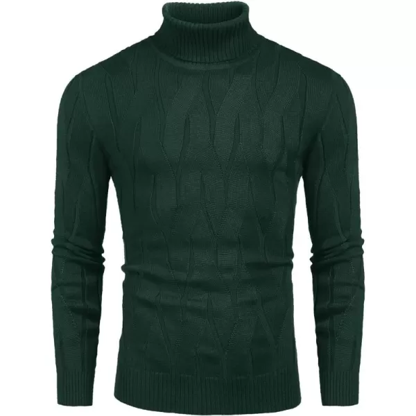 COOFANDY Men's Slim Fit Turtleneck Sweater Long Sleeve Casual Knitted Pullover Sweaters