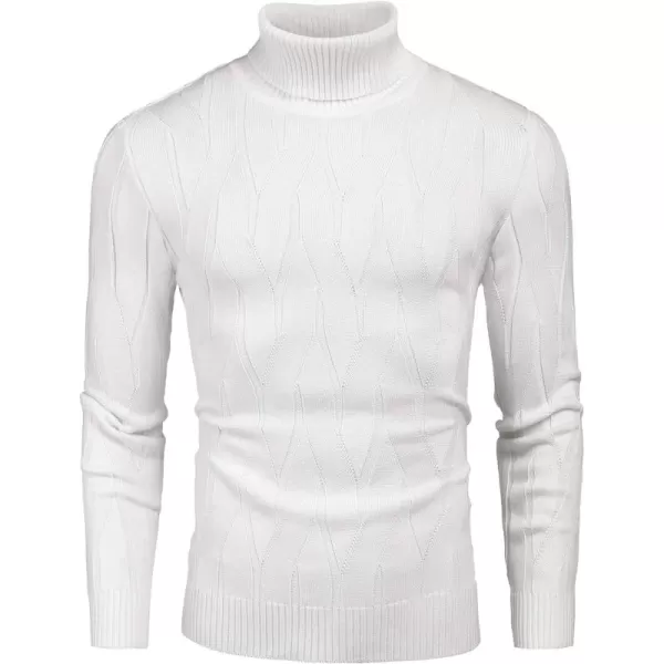 COOFANDY Men's Slim Fit Turtleneck Sweater Long Sleeve Casual Knitted Pullover Sweaters