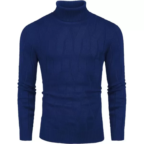 COOFANDY Men's Slim Fit Turtleneck Sweater Long Sleeve Casual Knitted Pullover Sweaters