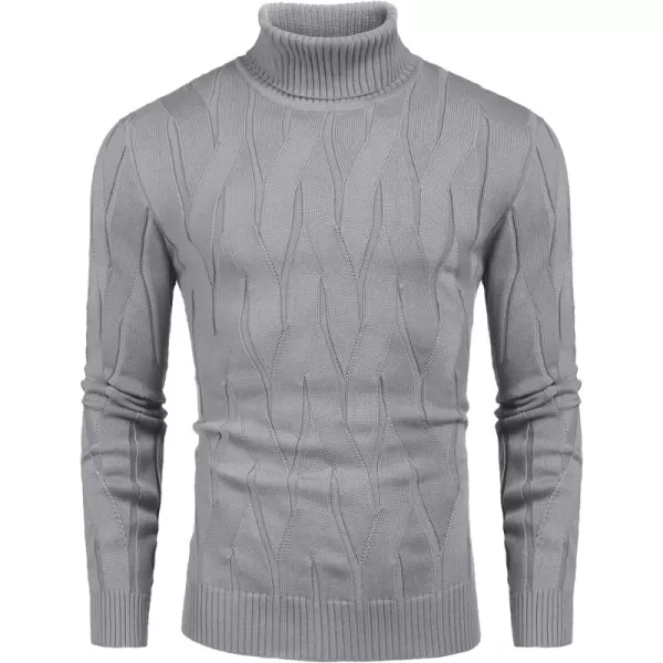 COOFANDY Men's Slim Fit Turtleneck Sweater Long Sleeve Casual Knitted Pullover Sweaters