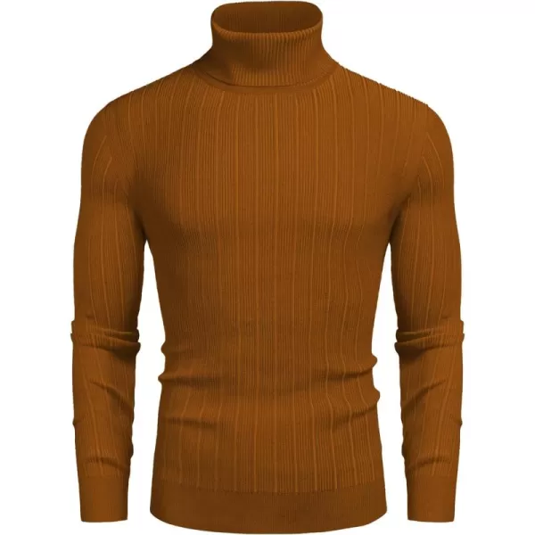 COOFANDY Men's Slim Fit Turtleneck Sweater Ribbed Knitted High Neck Pullover Sweaters