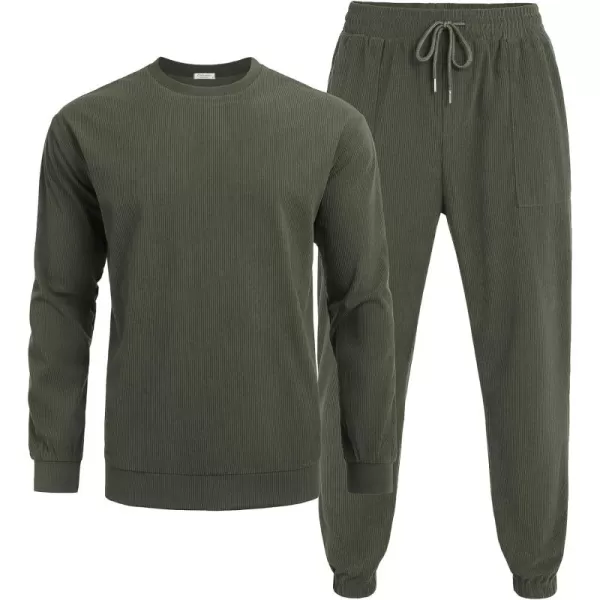 COOFANDY Men's Tracksuit 2 Piece Sweatsuit Set Long Sleeve Pullover Athletic Suit For Sports Casual Fitness Jogging