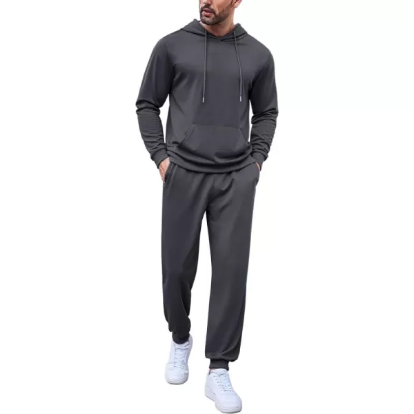 COOFANDY Men's Tracksuit 2 Pieces Long Sleeve Sets Casual Hooded Sweatsuits Jogging Suits
