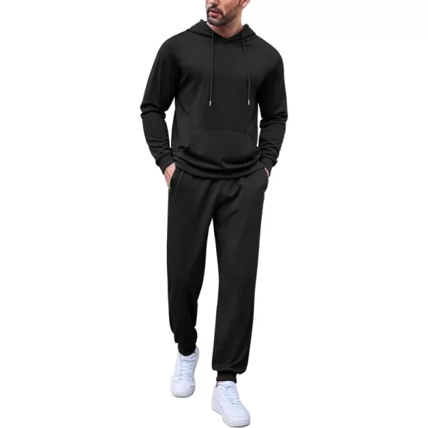 COOFANDY Men's Tracksuit 2 Pieces Long Sleeve Sets Casual Hooded Sweatsuits Jogging Suits