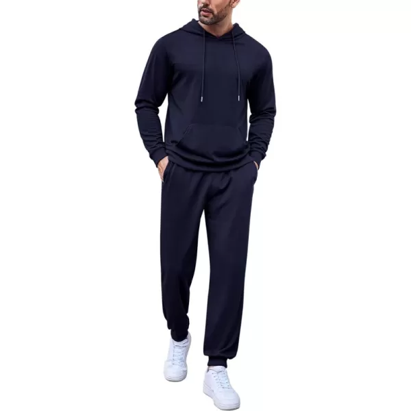COOFANDY Men's Tracksuit 2 Pieces Long Sleeve Sets Casual Hooded Sweatsuits Jogging Suits