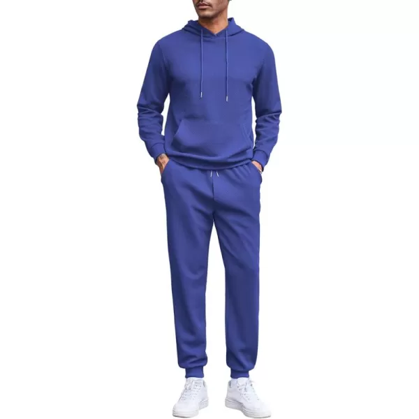 COOFANDY Men's Tracksuits 2 Pieces Waffle Hoodies Sweatsuit Sets Sports Jogging Suit Set