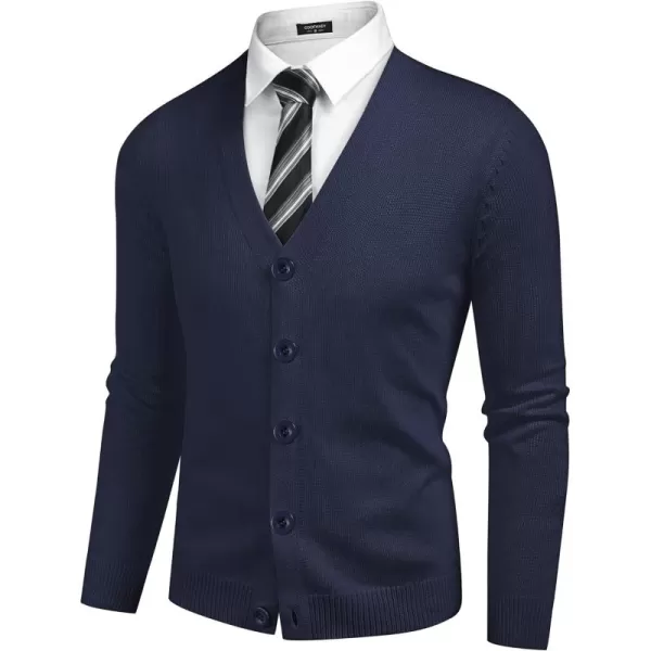 COOFANDY Men's V Neck Cardigan Sweater Casual Lightweight Button Down Knitted Cardigan Sweater