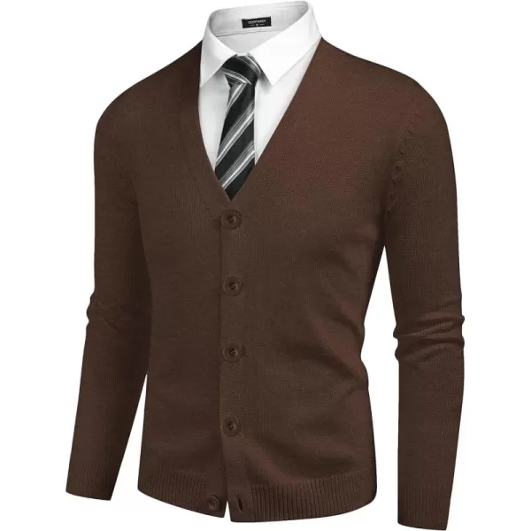 COOFANDY Men's V Neck Cardigan Sweater Casual Lightweight Button Down Knitted Cardigan Sweater