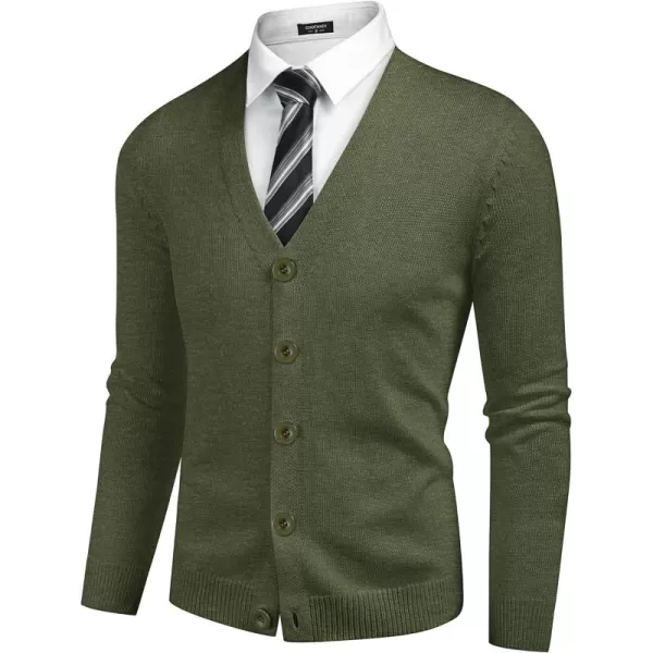 COOFANDY Men's V Neck Cardigan Sweater Casual Lightweight Button Down Knitted Cardigan Sweater