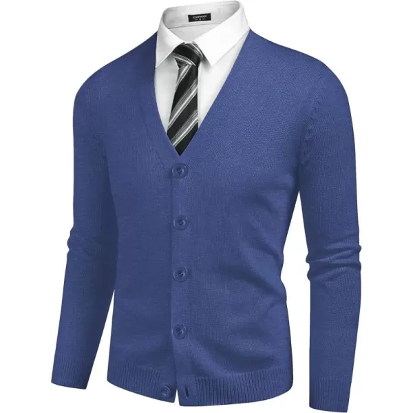 COOFANDY Men's V Neck Cardigan Sweater Casual Lightweight Button Down Knitted Cardigan Sweater