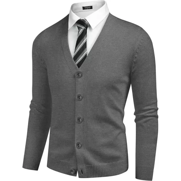 COOFANDY Men's V Neck Cardigan Sweater Casual Lightweight Button Down Knitted Cardigan Sweater