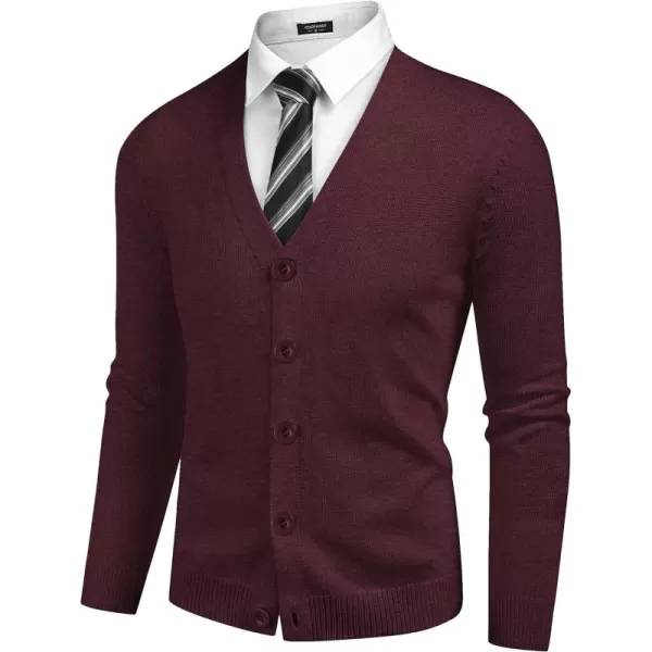 COOFANDY Men's V Neck Cardigan Sweater Casual Lightweight Button Down Knitted Cardigan Sweater