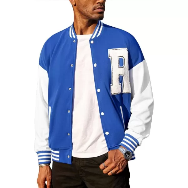 COOFANDY Men's Varsity Jacket Regular Fit Casual Letterman Baseball Bomber Jackets