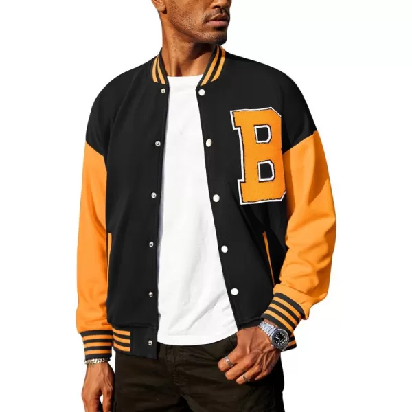 COOFANDY Men's Varsity Jacket Regular Fit Casual Letterman Baseball Bomber Jackets