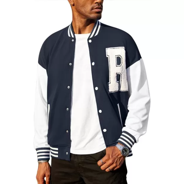 COOFANDY Men's Varsity Jacket Regular Fit Casual Letterman Baseball Bomber Jackets