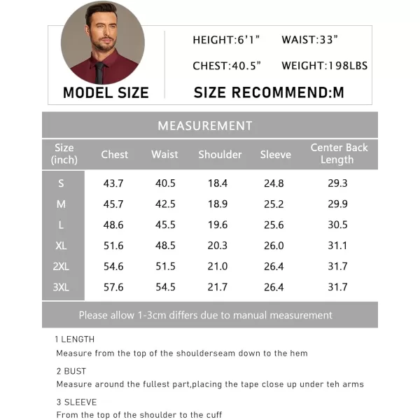 COOFANDY Men's Dress Shirts Long Sleeve Button Up Shirts Formal Business Shirt