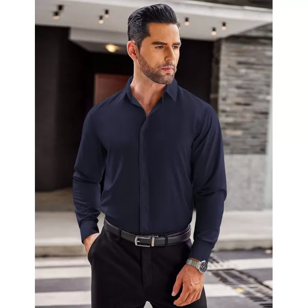COOFANDY Men's Dress Shirts Long Sleeve Button Up Shirts Formal Business Shirt