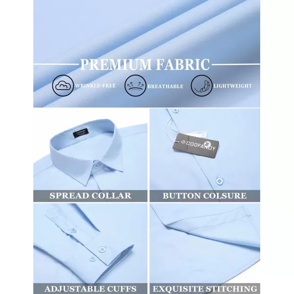 COOFANDY Men's Dress Shirts Long Sleeve Button Up Shirts Formal Business Shirt