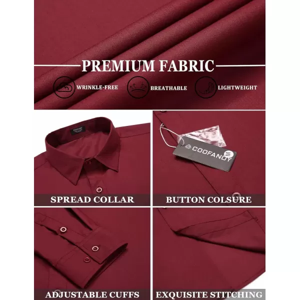 COOFANDY Men's Dress Shirts Long Sleeve Button Up Shirts Formal Business Shirt