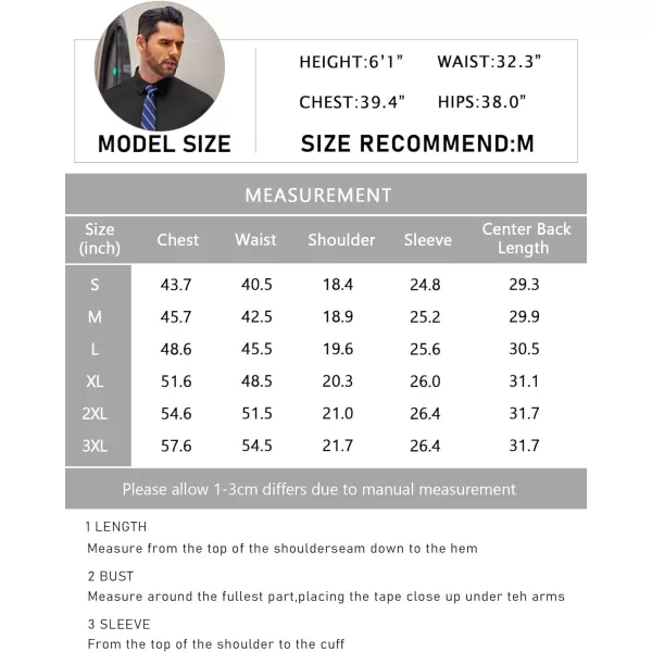 COOFANDY Men's Dress Shirts Long Sleeve Button Up Shirts Formal Business Shirt