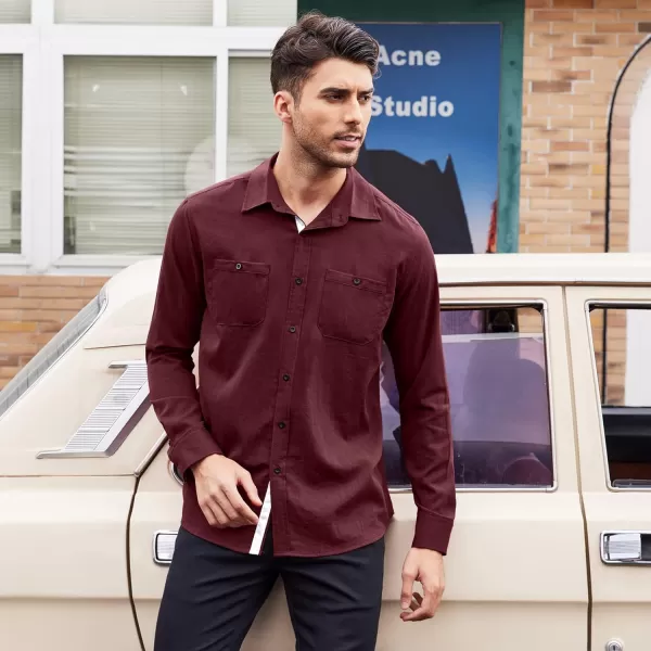 COOFANDY Men's Slim Fit Dress Shirt Business Casual Button Down Shirts Long Sleeve Work Shirt with Pockets