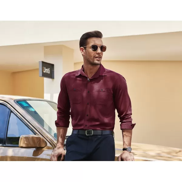 COOFANDY Men's Slim Fit Dress Shirt Business Casual Button Down Shirts Long Sleeve Work Shirt with Pockets